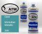 Preview: Opel, Mintsilber Metallic, 35K: 400ml Sprühdose + 400ml Klarlack - Set, von ATW Autoteile West.